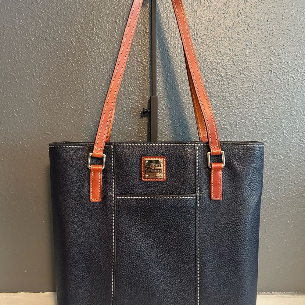 Dooney & Bourke Navy Blue Pebble Grain Small Lexington